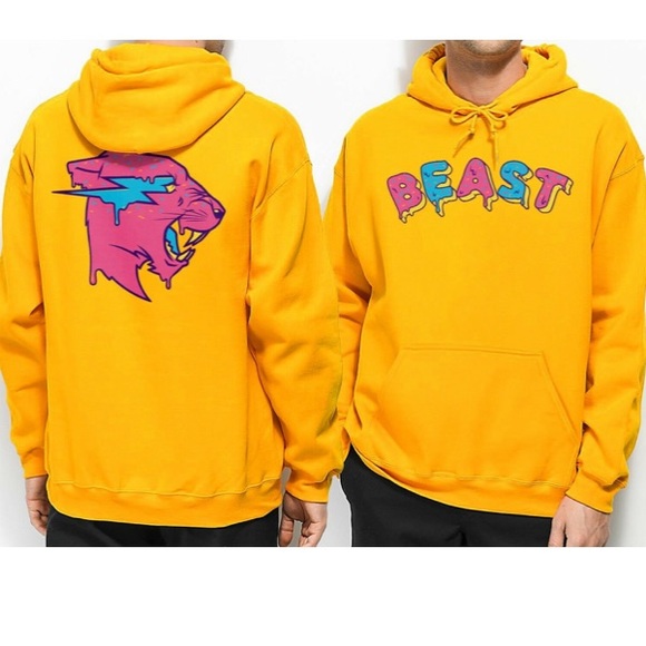 AWDis Other - Mr. Beast Frosted Beast Hoodie Yum Yum Hoodie MrBeast Merch Mr Beast Hoodie SZ M